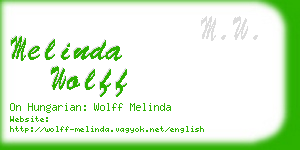 melinda wolff business card